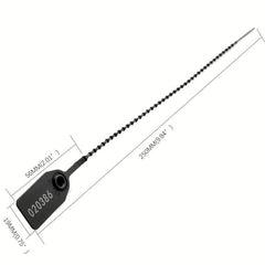 Numbered Safety Zipper Ties - Self Locking Sealing Labels