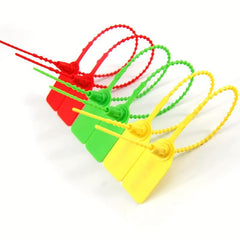 Numbered Safety Zipper Ties - Self Locking Sealing Labels