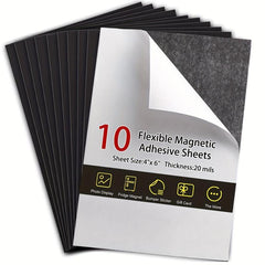 10pcs Magnetic Adhesive Sheets 10 X 15 Flexible Magnet Sheets