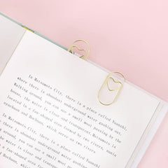 50PCS Heart Paper Clips Small Mini Paperclips Smooth Finish Tiny Clips For Paper