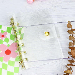 A7 Loose Leaf Binder Cover Notebook DIY Diary Transparent Spiral Card Storage