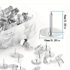 300pcs Silvery Flat Push Pins - Ideal for Maps, Posters, Photos