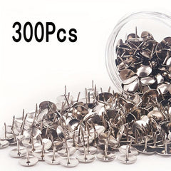 300pcs Silvery Flat Push Pins - Ideal for Maps, Posters, Photos
