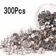 300pcs Silvery Flat Push Pins - Ideal for Maps, Posters, Photos