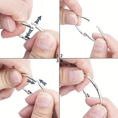 20pcs Loose Leaf Binder Rings Nickel Plated Steel Keychain Rings