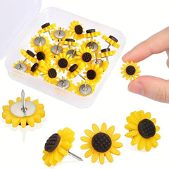 20pcs Sunflower Push Pins for Students