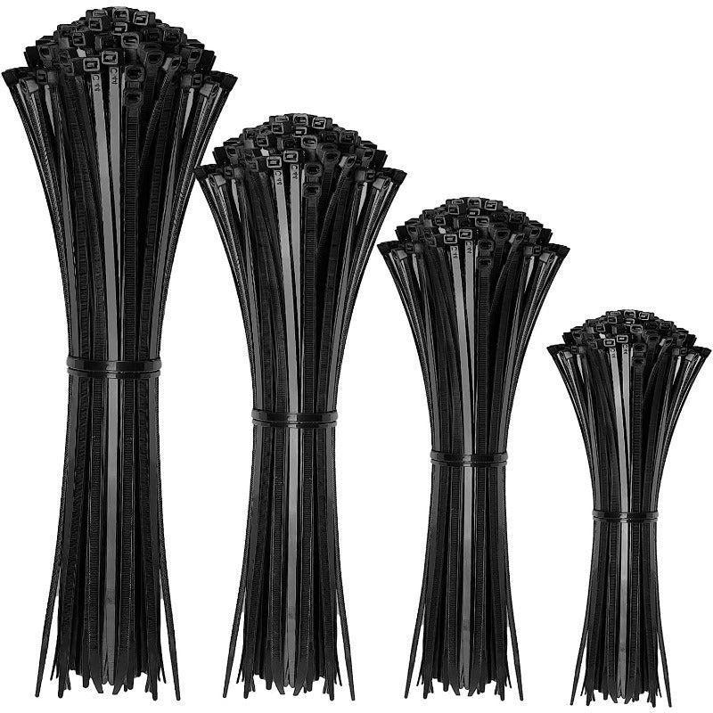 400 PCS Cable Zip Ties Assorted Sizes Self Locking Nylon Cord Management Ties
