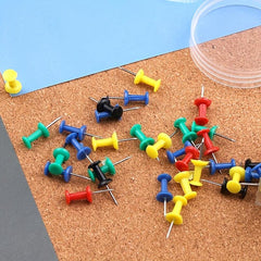 100pcs Push Pins Thumb Tacks for Bulletin Board Cork Wall Hangings