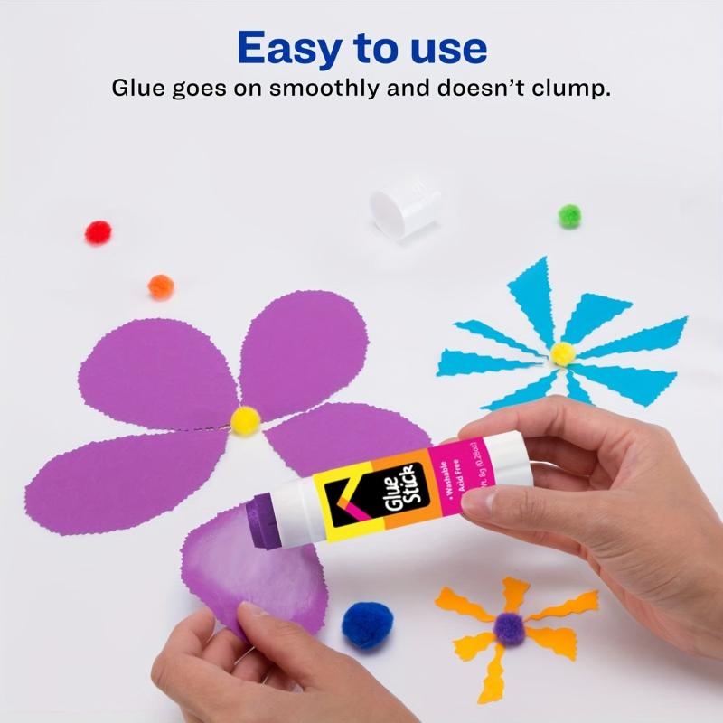 Purple Washable Glue Sticks for Students, Scrapbooking, School