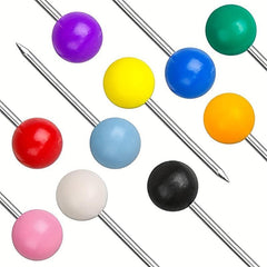 600 Multicolor Push Pins 2.54 20 Round Tips Stainless Steel 10 Colors