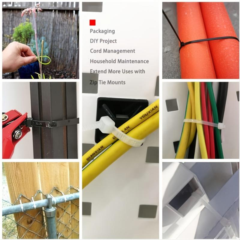 100pcs Self Locking Zip Ties 0.1x4in