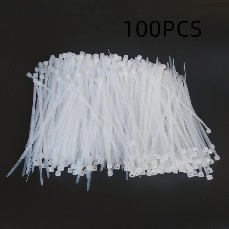 100pcs Self Locking Zip Ties 0.1x4in