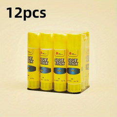 12pcs Formaldehyde-Free Strong Glue Sticks for Crafts & Office Projects