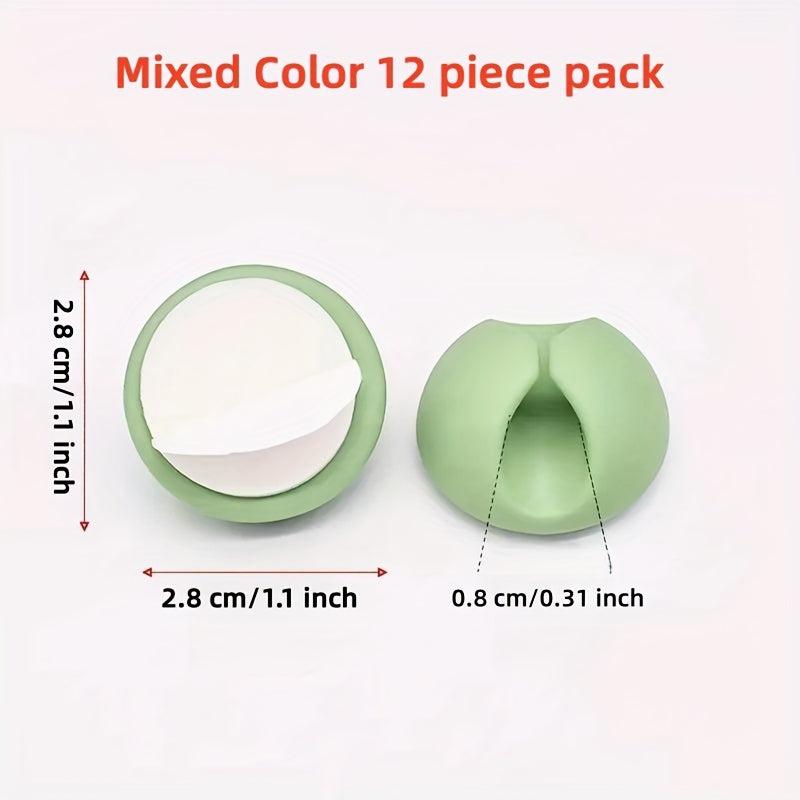 12 Desktop Cable Processor Charging Cable Clip Mixed