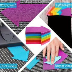18pcs Colorful Arrow Carpet Markers for Classroom Home Social Distancing