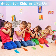 18pcs Colorful Arrow Carpet Markers for Classroom Home Social Distancing