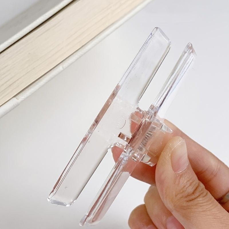 4pcs Acrylic Transparent Clips Multicolor Set