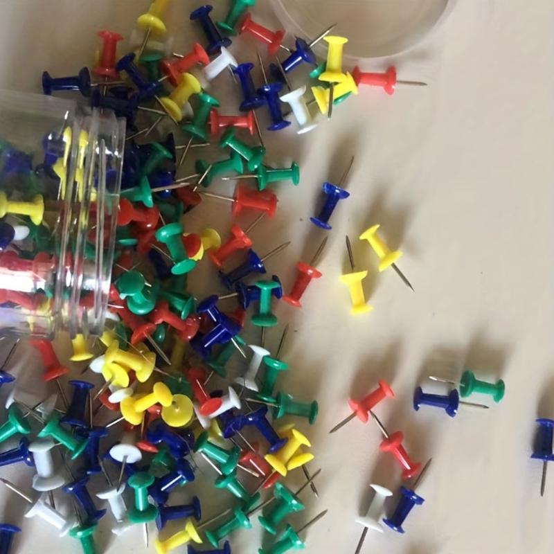 100pcs Colored Thumbtacks Student Stationery