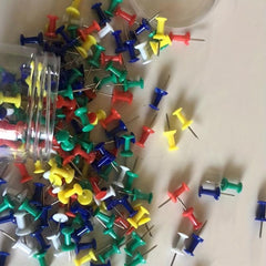 100pcs Colored Thumbtacks Student Stationery