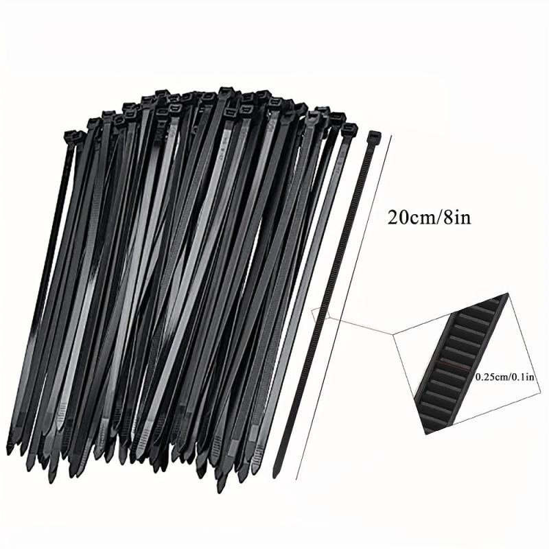 1000pcs Nylon Cable Ties Self locking 8in