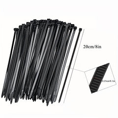 1000pcs Nylon Cable Ties Self locking 8in