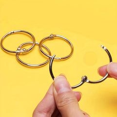 30pcs Iron Ring Buckle Binding Ring Coil Ring Loose Leaf Ring