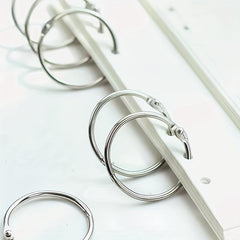 30pcs Iron Ring Buckle Binding Ring Coil Ring Loose Leaf Ring