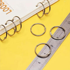 30pcs Iron Ring Buckle Binding Ring Coil Ring Loose Leaf Ring