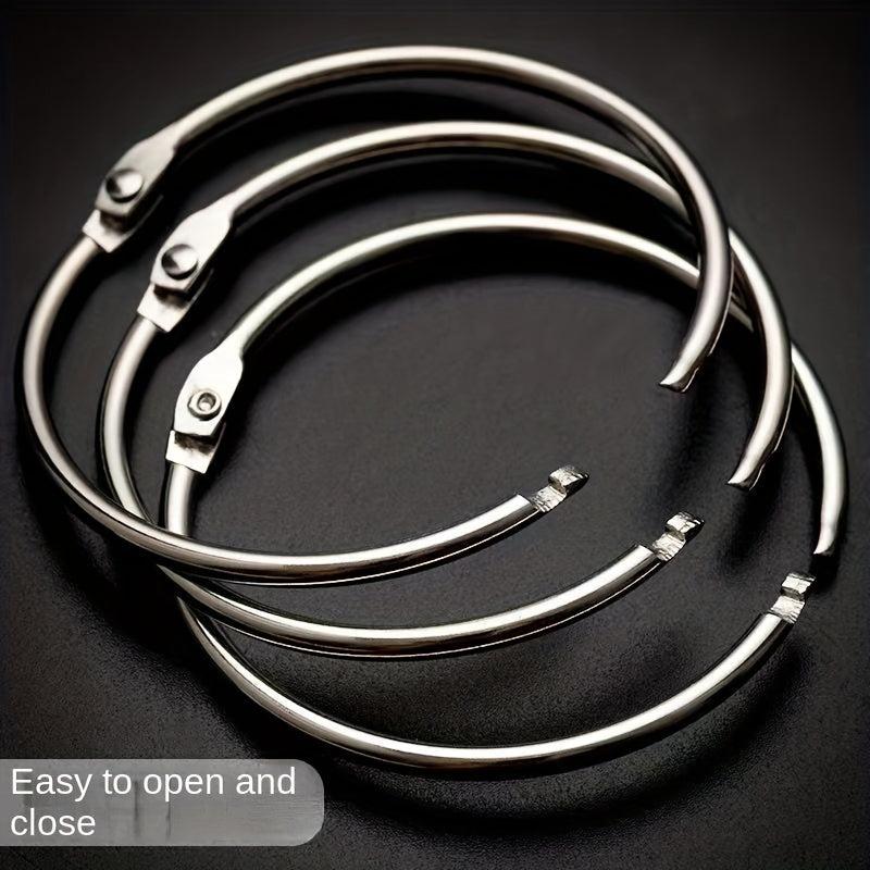 30pcs Iron Ring Buckle Binding Ring Coil Ring Loose Leaf Ring