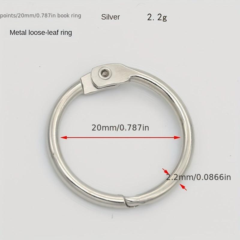 30pcs Iron Ring Buckle Binding Ring Coil Ring Loose Leaf Ring