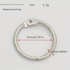 30pcs Iron Ring Buckle Binding Ring Coil Ring Loose Leaf Ring