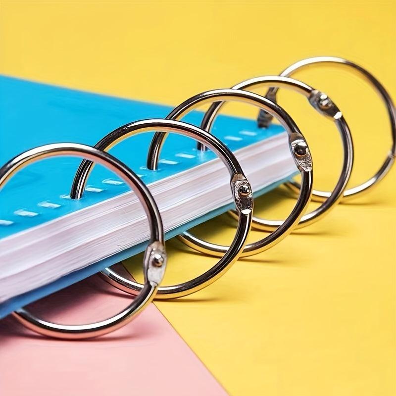30pcs Iron Ring Buckle Binding Ring Coil Ring Loose Leaf Ring