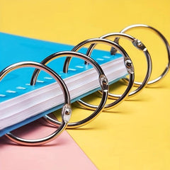 30pcs Iron Ring Buckle Binding Ring Coil Ring Loose Leaf Ring