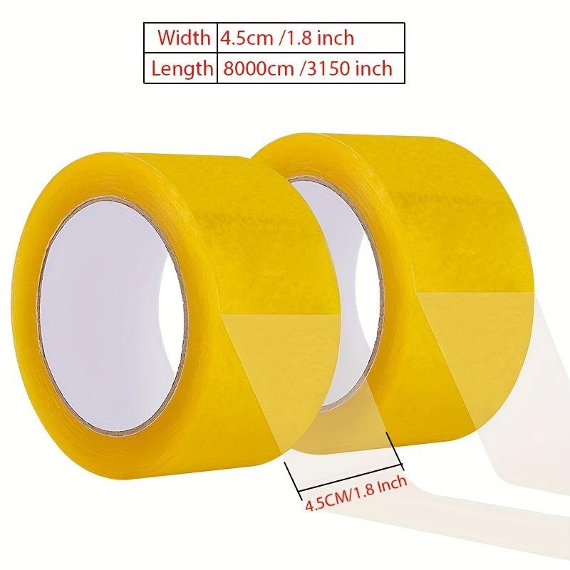 4 1 8inch X80m Yellow Transparent Odorless Tape Large Roll Packaging Tape