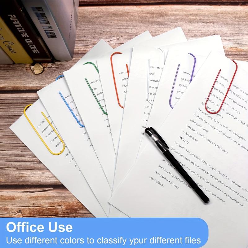 10pcs 4 Inch Paper Clips Vinyl Coated Office School Supplies Random Colors