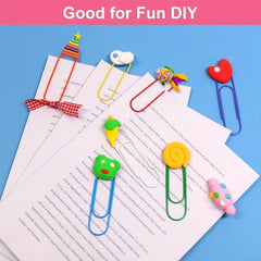 10pcs 4 Inch Paper Clips Vinyl Coated Office School Supplies Random Colors