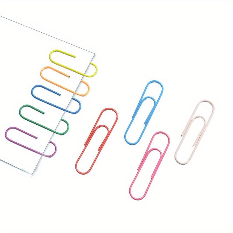 10pcs 4 Inch Paper Clips Vinyl Coated Office School Supplies Random Colors