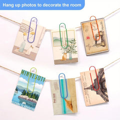 10pcs 4 Inch Paper Clips Vinyl Coated Office School Supplies Random Colors