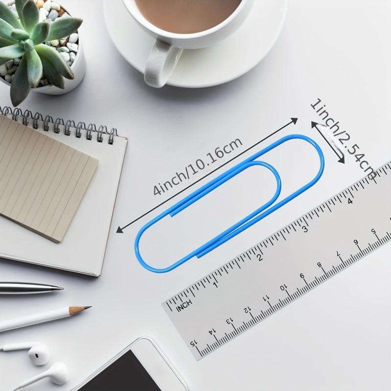 10pcs 4 Inch Paper Clips Vinyl Coated Office School Supplies Random Colors