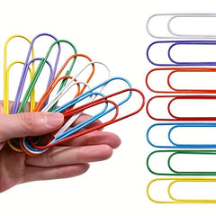 10pcs 4 Inch Paper Clips Vinyl Coated Office School Supplies Random Colors