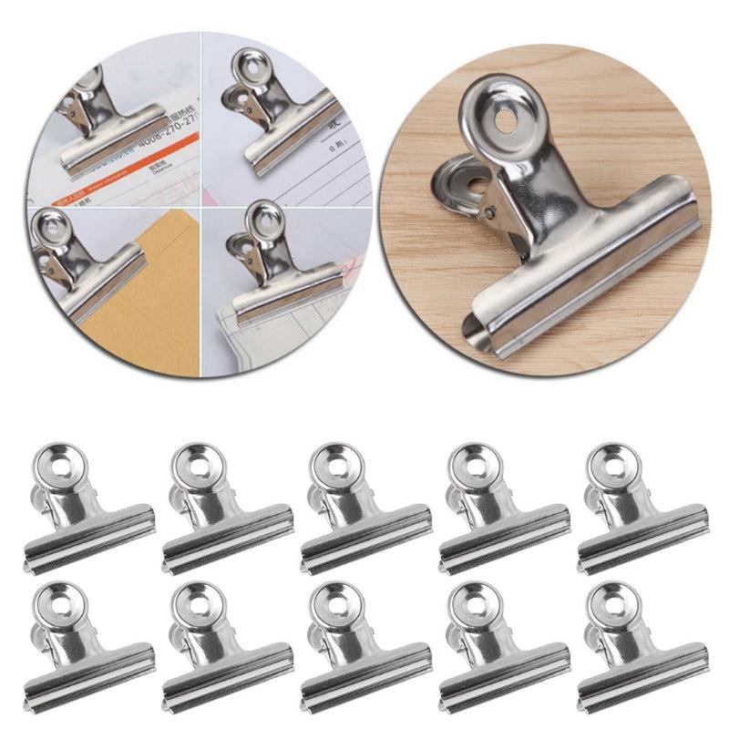 6pcs 38mm Metal Bulldog Grip Clips Food Bag Sealing Clamp