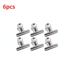 6pcs 38mm Metal Bulldog Grip Clips Food Bag Sealing Clamp