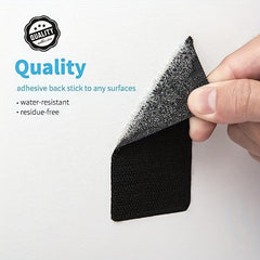 10 Sets Hook And Loop Tape Sticky Back 2.54x10.16cm Double Sided Adhesive