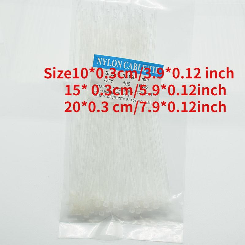 100pcs Colorful Self Locking Nylon Cable Ties 3 Sizes 3 150mm 3 100mm 3 200mm