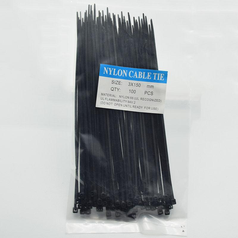 100pcs Colorful Self Locking Nylon Cable Ties 3 Sizes 3 150mm 3 100mm 3 200mm