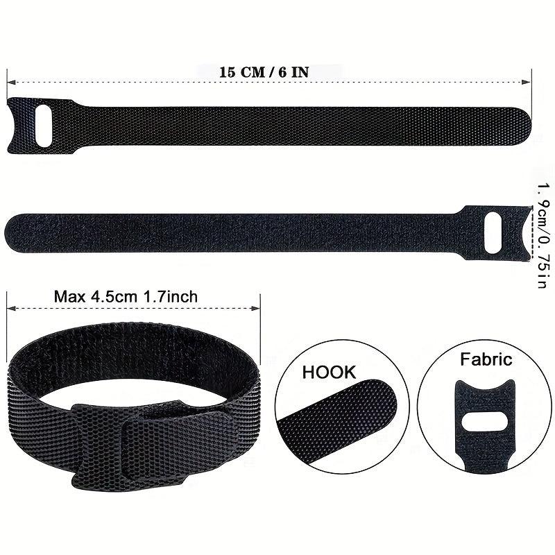 36pcs Reusable Cable Ties 6 inch Adjustable Wire Storage Tape Multifunctional