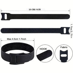 36pcs Reusable Cable Ties 6 inch Adjustable Wire Storage Tape Multifunctional