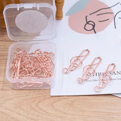 10 Colorful Music Note Shaped Paper Clips for Office Stationery Fun