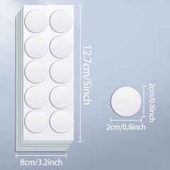Non-marking Round Nano Double Sided Tape - High Viscosity Waterproof Tape