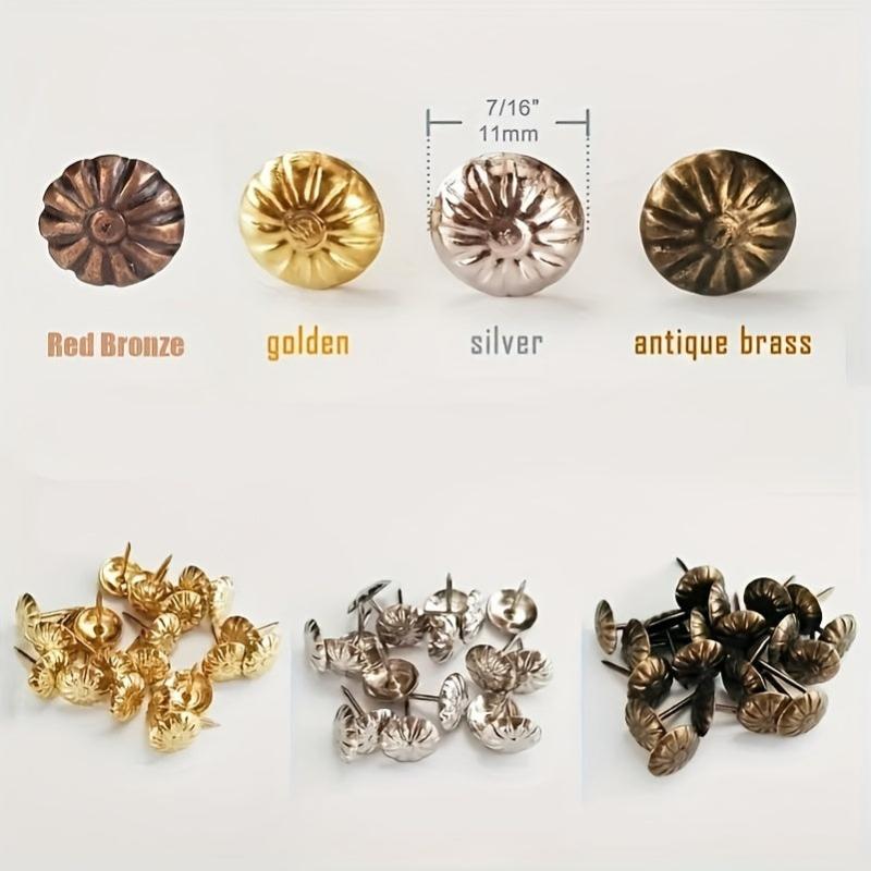 200pcs 11x16mm Red Bronze Upholstery Tacks Sofa Decorative Tack Stud Pushpin